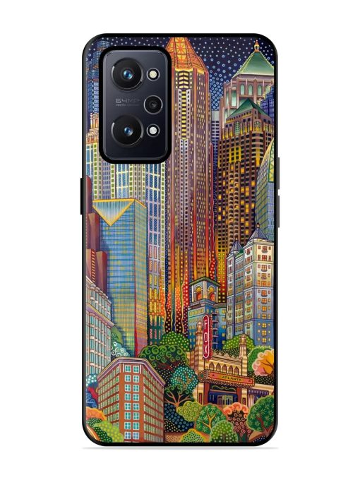 Cityscapes Art Glossy Metal Phone Cover for Realme Gt Neo 3T Zapvi