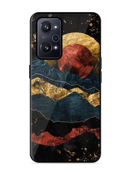 Gold Painting View Glossy Metal Phone Cover for Realme Gt Neo 3T Zapvi