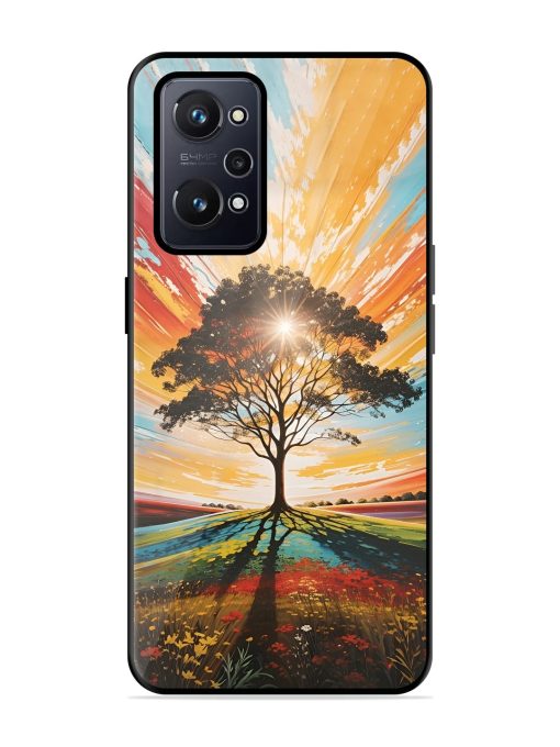 Abstract Tree Colorful Art Glossy Metal Phone Cover for Realme Gt Neo 3T Zapvi