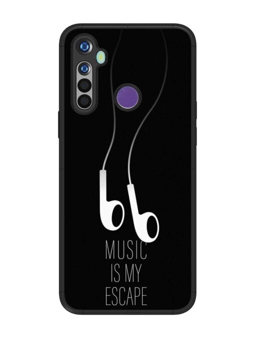 Music Is My Escape Glossy Metal Phone Cover for Realme Narzo 10 Zapvi