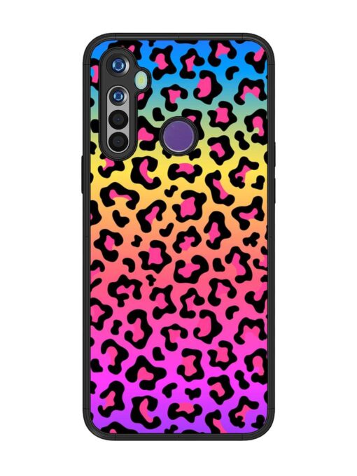 Neon Rainbow Colored Glossy Metal Phone Cover for Realme Narzo 10 Zapvi