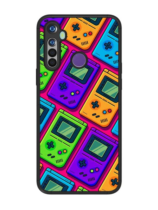 Game Seamless Pattern Glossy Metal Phone Cover for Realme Narzo 10 Zapvi