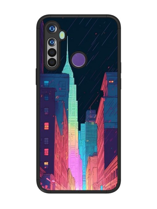 Minimal City Art Glossy Metal Phone Cover for Realme Narzo 10 Zapvi