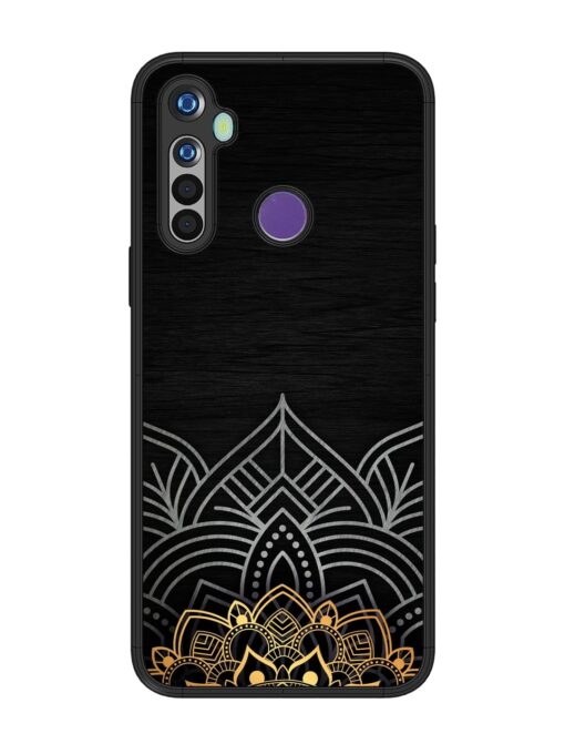 Decorative Golden Pattern Glossy Metal Phone Cover for Realme Narzo 10 Zapvi