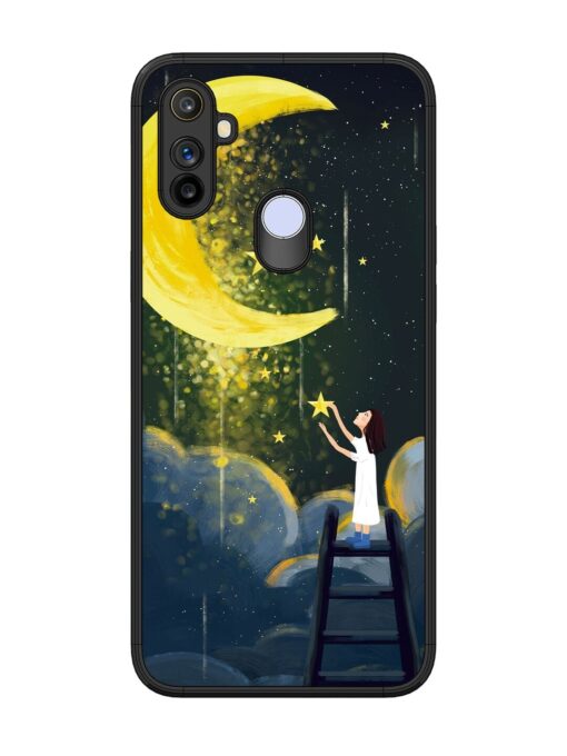 Moonlight Healing Night Illustration Glossy Metal TPU Phone Cover for Realme Narzo 20A Zapvi