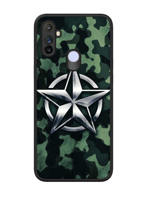 Indian Army Star Design Glossy Metal Phone Cover for Realme Narzo 20A Zapvi