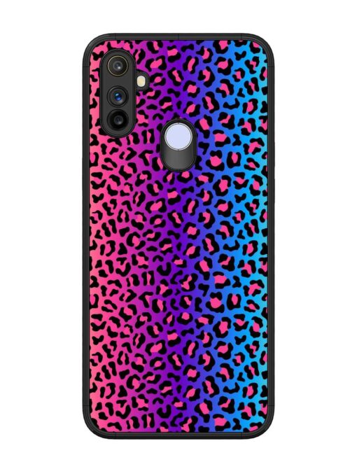 Colorful Leopard Seamless Glossy Metal Phone Cover for Realme Narzo 20A Zapvi