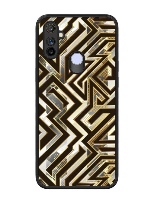 Technology Geometric Seamless Glossy Metal Phone Cover for Realme Narzo 20A Zapvi