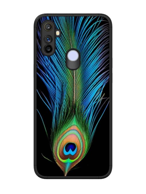 Peacock Feather Glossy Metal TPU Phone Cover for Realme Narzo 20A Zapvi