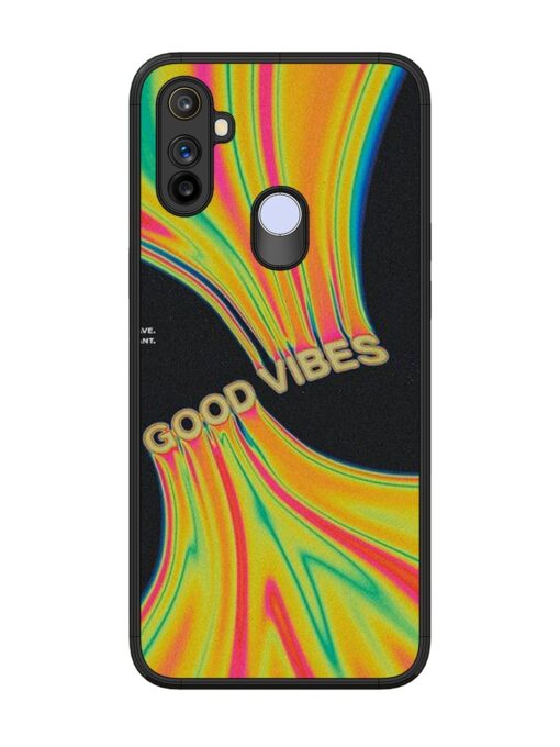 Good Vibes Glossy Metal Phone Cover for Realme Narzo 20A Zapvi