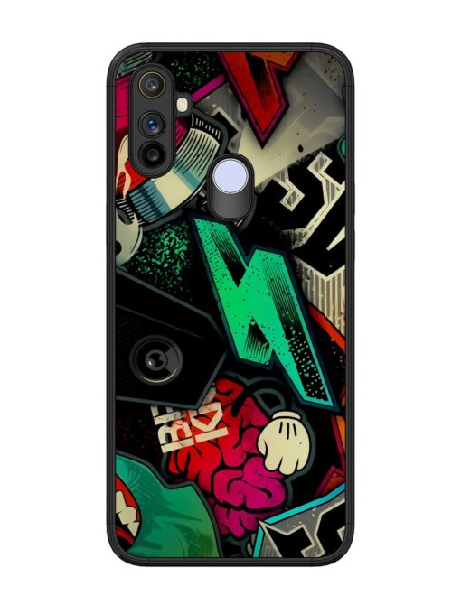 Graffiti Art Glossy Metal Phone Cover for Realme Narzo 20A Zapvi