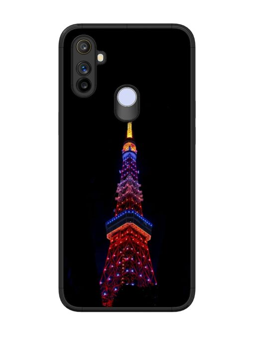 Eiffel Tower Night View Glossy Metal Phone Cover for Realme Narzo 20A Zapvi