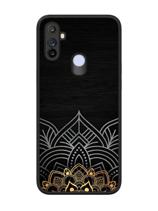 Decorative Golden Pattern Glossy Metal Phone Cover for Realme Narzo 20A Zapvi