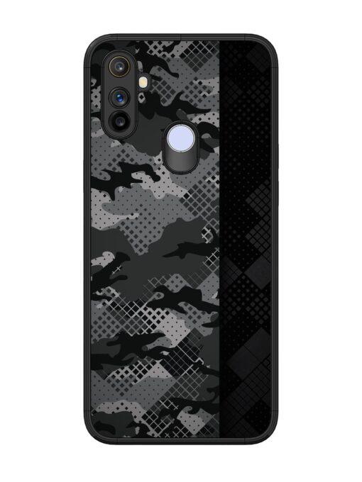 Dark Camouflage Glossy Metal Phone Cover for Realme Narzo 20A Zapvi