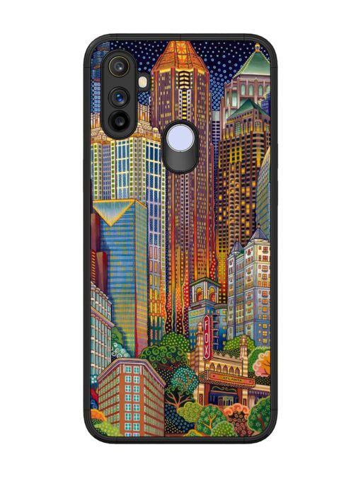 Cityscapes Art Glossy Metal Phone Cover for Realme Narzo 20A Zapvi