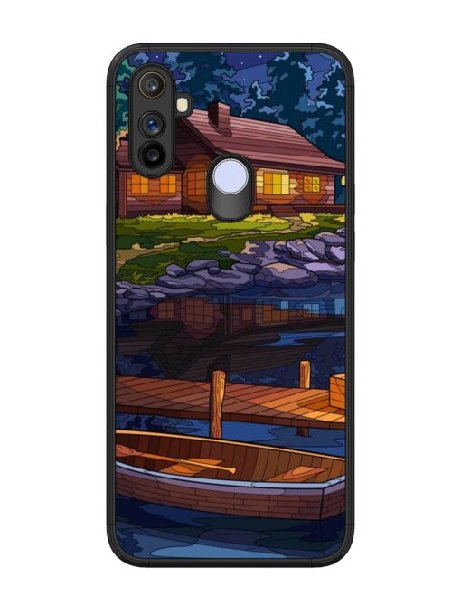 Village Night Scene Glossy Metal Phone Cover for Realme Narzo 20A Zapvi