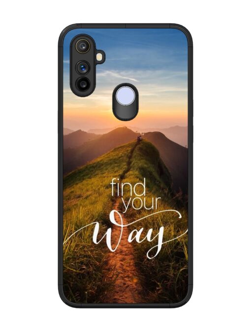 Find Your Way Glossy Metal Phone Cover for Realme Narzo 20A Zapvi