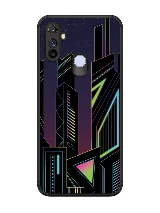 Neon Dreamscape Glossy Metal Phone Cover for Realme Narzo 20A Zapvi