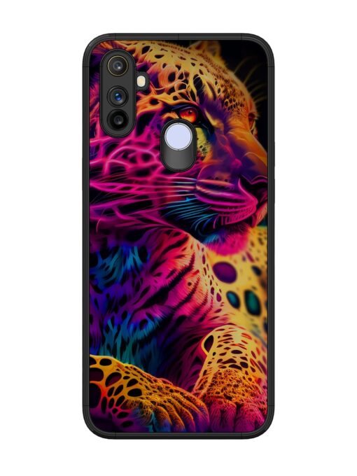 Leopard Art Glossy Metal Phone Cover for Realme Narzo 20A Zapvi