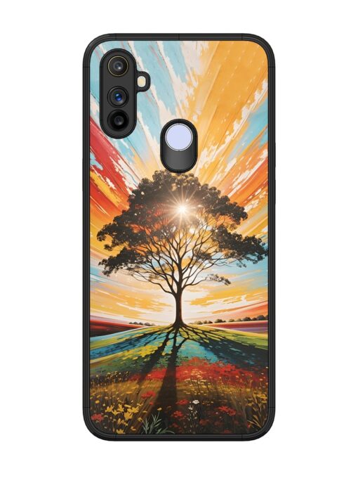 Abstract Tree Colorful Art Glossy Metal Phone Cover for Realme Narzo 20A Zapvi