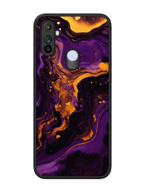 Painting Of A Purple Glossy Metal Phone Cover for Realme Narzo 20A Zapvi