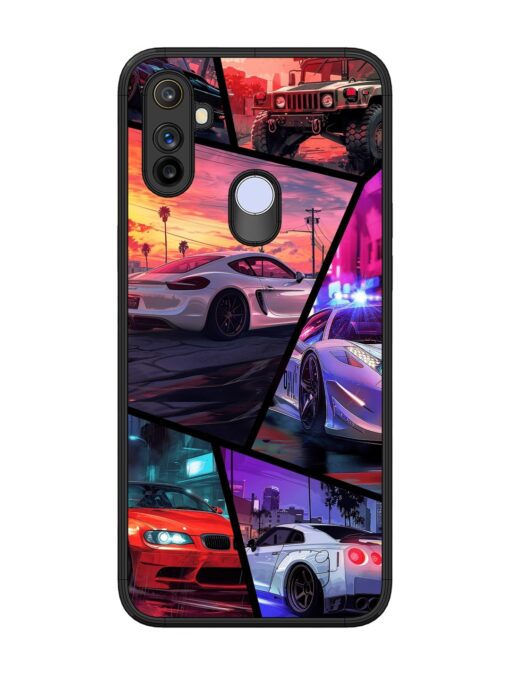 Ride In Pixels Glossy Metal Phone Cover for Realme Narzo 20A Zapvi