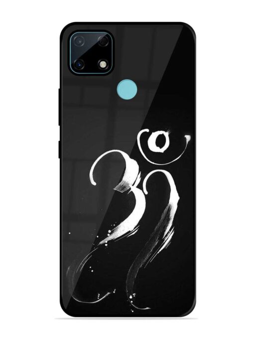 Om Logo Glossy Metal Phone Cover for Realme Narzo 30A Zapvi