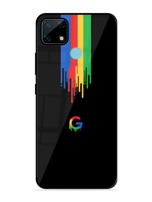 Google Logo Glossy Metal Phone Cover for Realme Narzo 30A Zapvi