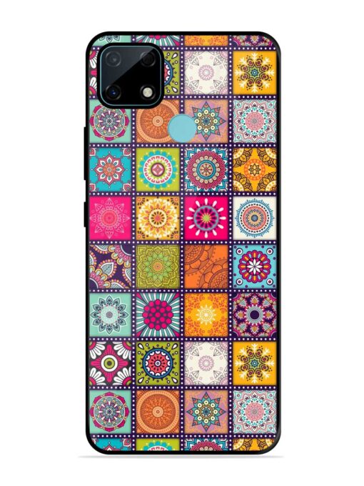 Seamless Pattern Vintage Glossy Metal Phone Cover for Realme Narzo 30A Zapvi