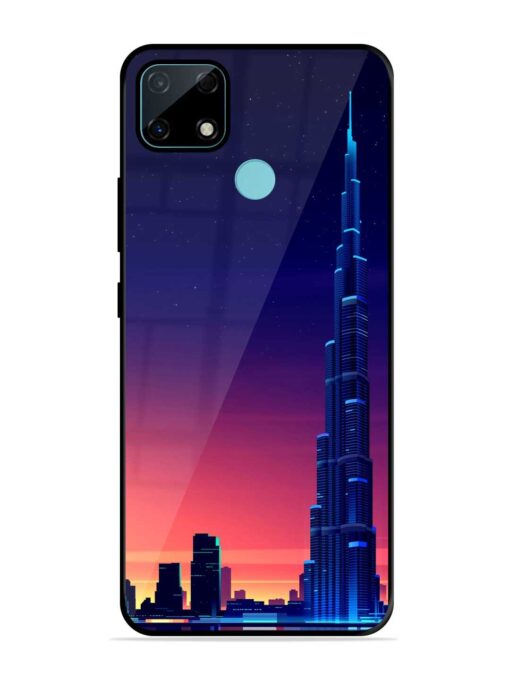 Burj Khalifa Abstract Glossy Metal Phone Cover for Realme Narzo 30A Zapvi