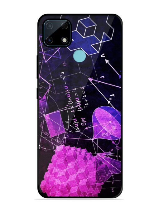 Math Physics Formula Art Glossy Metal Phone Cover for Realme Narzo 30A Zapvi