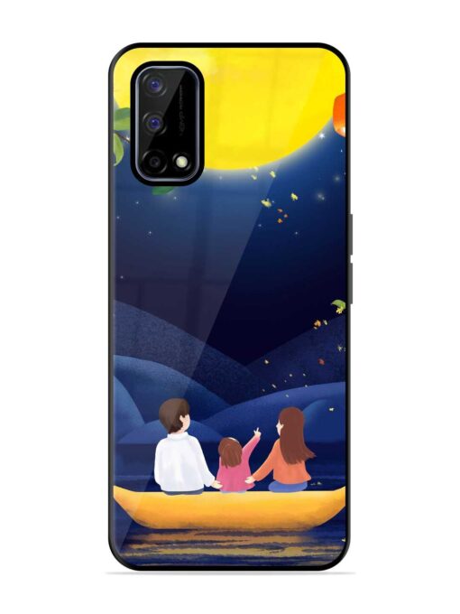 Happy Family And Beautiful View Glossy Metal Phone Cover for Realme Narzo 30 Pro (5G) Zapvi