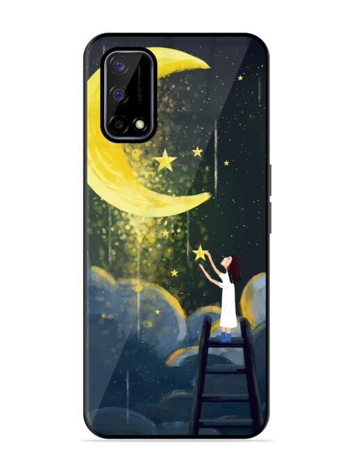 Moonlight Healing Night Illustration Glossy Metal TPU Phone Cover for Realme Narzo 30 Pro (5G) Zapvi