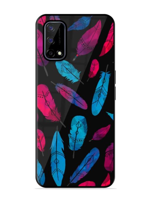 Feather Art Glossy Metal Phone Cover for Realme Narzo 30 Pro (5G) Zapvi