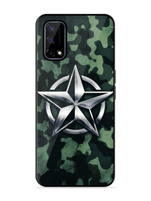 Indian Army Star Design Glossy Metal Phone Cover for Realme Narzo 30 Pro (5G) Zapvi