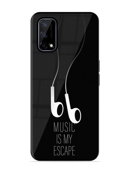 Music Is My Escape Glossy Metal Phone Cover for Realme Narzo 30 Pro (5G) Zapvi