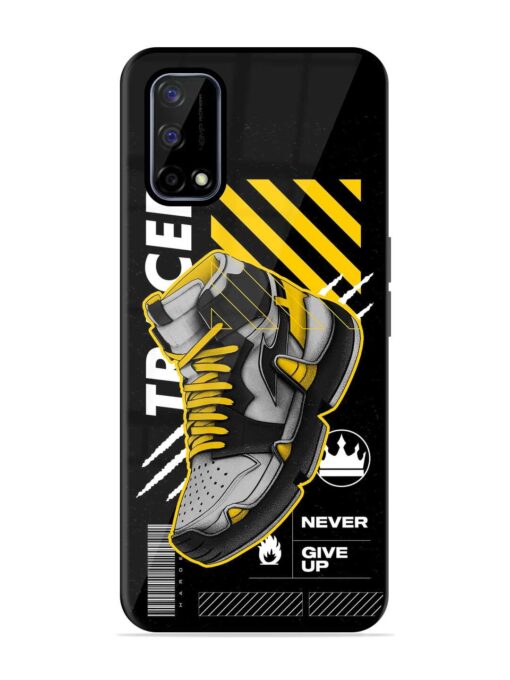 Shoe Background Glossy Metal Phone Cover for Realme Narzo 30 Pro (5G) Zapvi