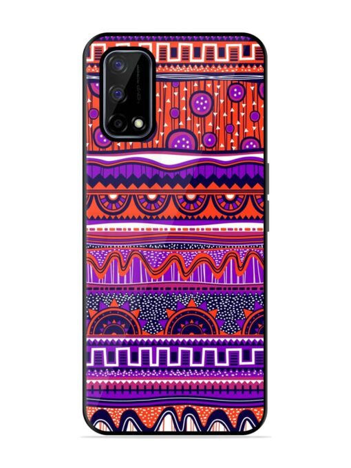 Ethnic Seamless Pattern Glossy Metal TPU Phone Cover for Realme Narzo 30 Pro (5G) Zapvi