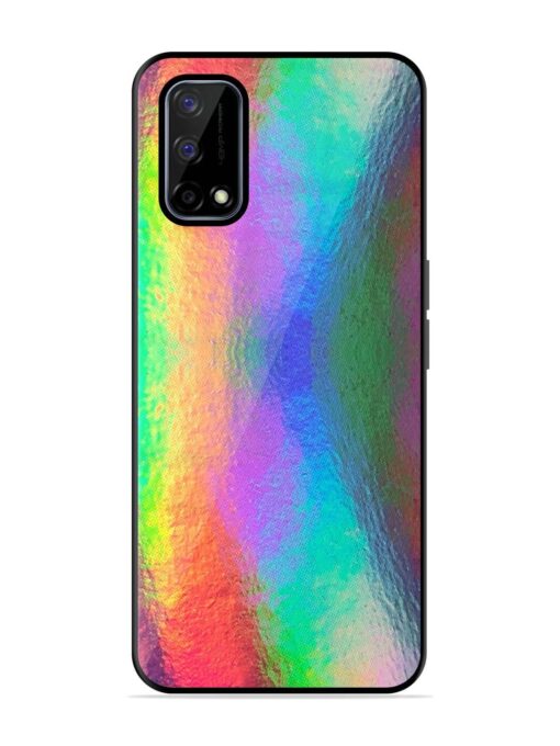 Colorful Holographic Background Glossy Metal TPU Phone Cover for Realme Narzo 30 Pro (5G) Zapvi