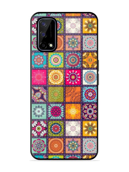 Seamless Pattern Vintage Glossy Metal Phone Cover for Realme Narzo 30 Pro (5G) Zapvi