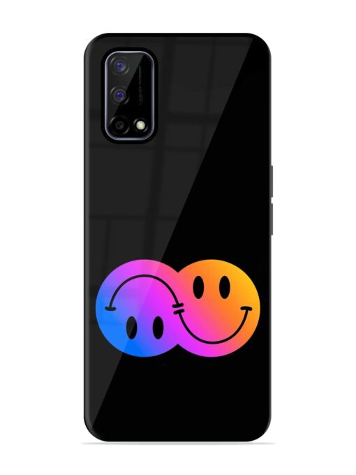 Gradient Smile Art Glossy Metal TPU Phone Cover for Realme Narzo 30 Pro (5G) Zapvi