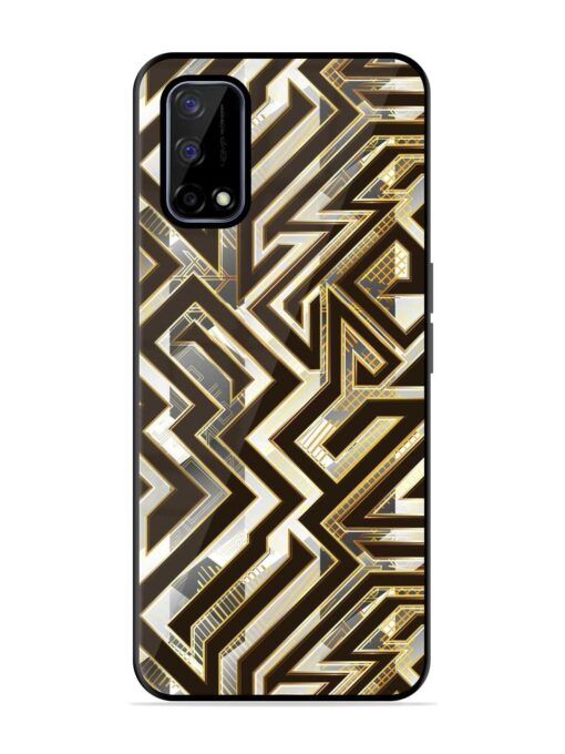 Technology Geometric Seamless Glossy Metal Phone Cover for Realme Narzo 30 Pro (5G) Zapvi