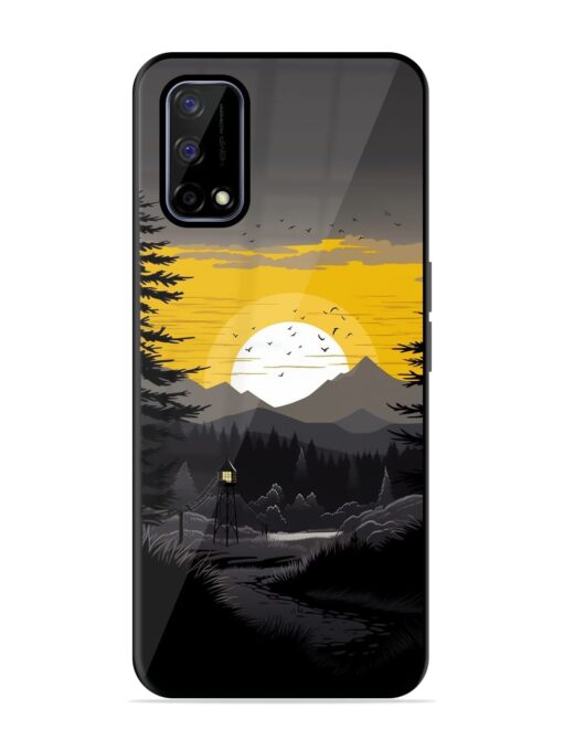 Sunset Vector Glossy Metal Phone Cover for Realme Narzo 30 Pro (5G) Zapvi