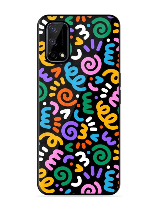 Colorful Seamless Vector Glossy Metal Phone Cover for Realme Narzo 30 Pro (5G) Zapvi