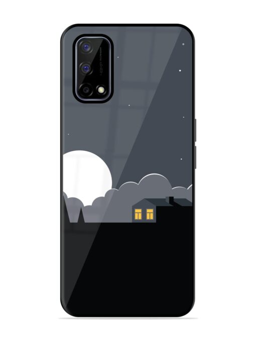 Full Moon Vector Art Glossy Metal Phone Cover for Realme Narzo 30 Pro (5G) Zapvi