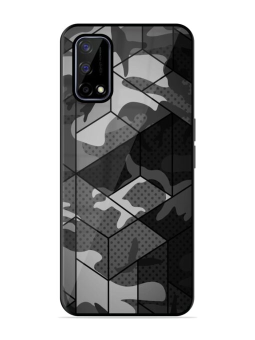 Hexagonal Pattern Glossy Metal Phone Cover for Realme Narzo 30 Pro (5G) Zapvi