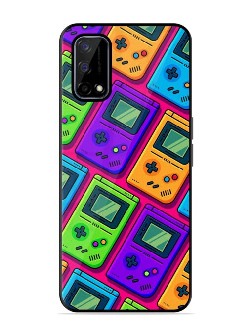 Game Seamless Pattern Glossy Metal Phone Cover for Realme Narzo 30 Pro (5G) Zapvi