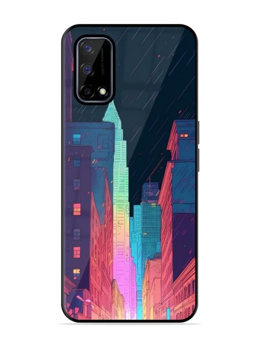 Minimal City Art Glossy Metal Phone Cover for Realme Narzo 30 Pro (5G) Zapvi