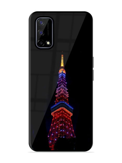 Eiffel Tower Night View Glossy Metal Phone Cover for Realme Narzo 30 Pro (5G) Zapvi