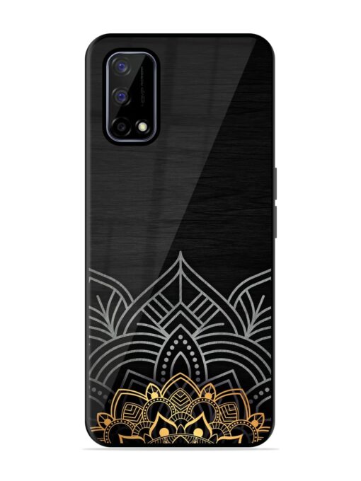 Decorative Golden Pattern Glossy Metal Phone Cover for Realme Narzo 30 Pro (5G) Zapvi